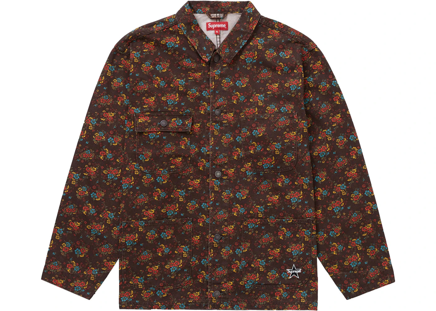 Supreme Denim Chore Coat Coat (SS22) Flowers