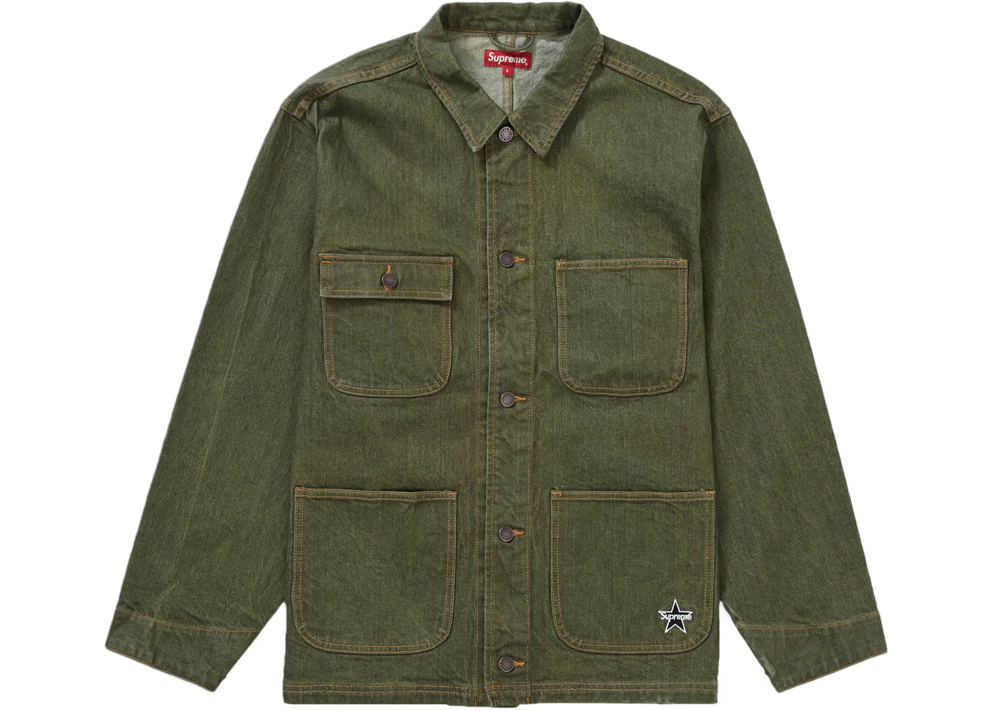 Supreme Denim Chore Coat Coat (SS22) Olive