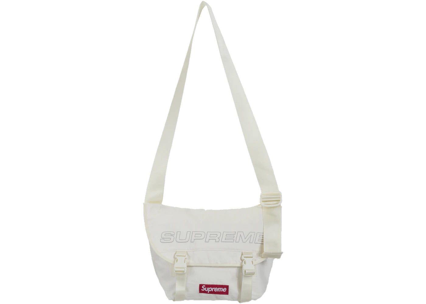 Supreme Denim Messenger Bag White