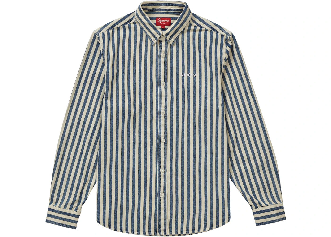 Supreme Denim Shirt Blue Stripe