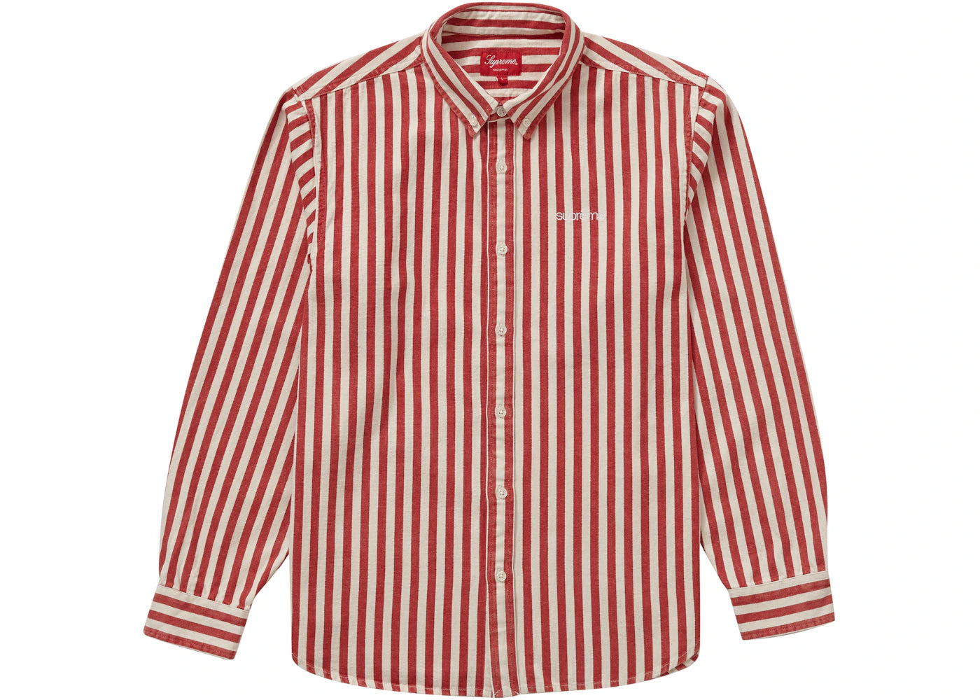 Supreme Denim Shirt Red Stripe