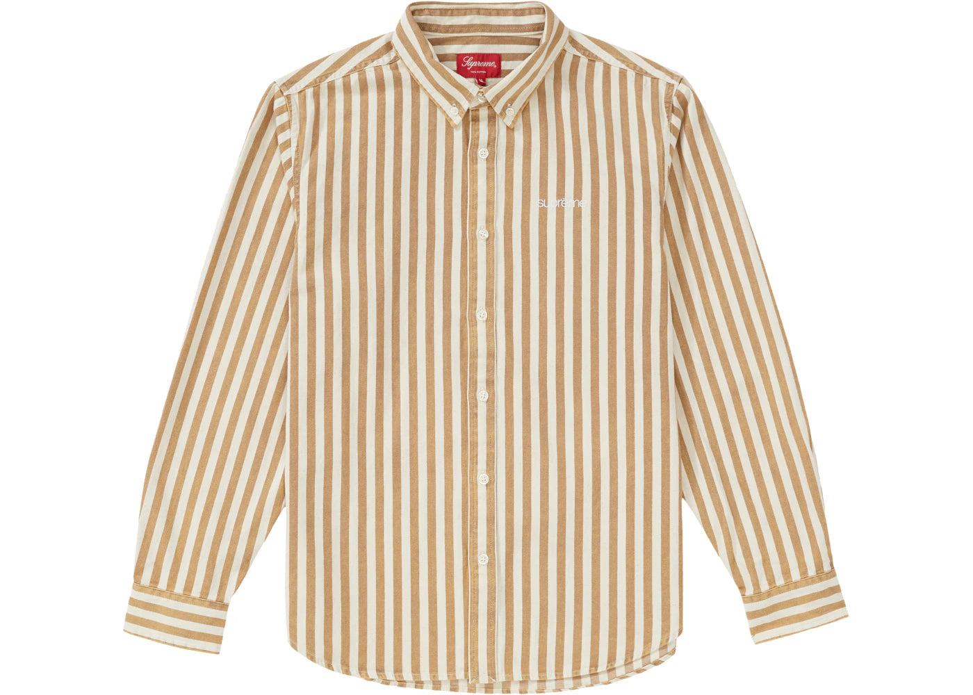 Supreme Denim Shirt Tan Stripe