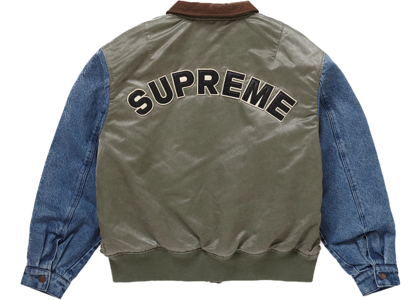 Supreme Denim Sleeve MA-1 Olive