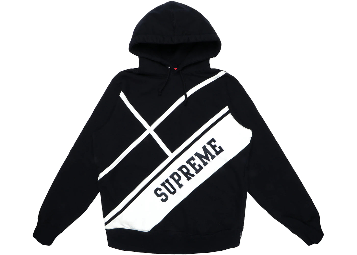 Supreme Diagonal Hooded Sweatshirt Black