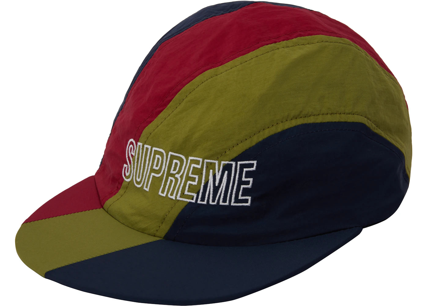 Supreme Diagonal Stripe Nylon Hat Navy