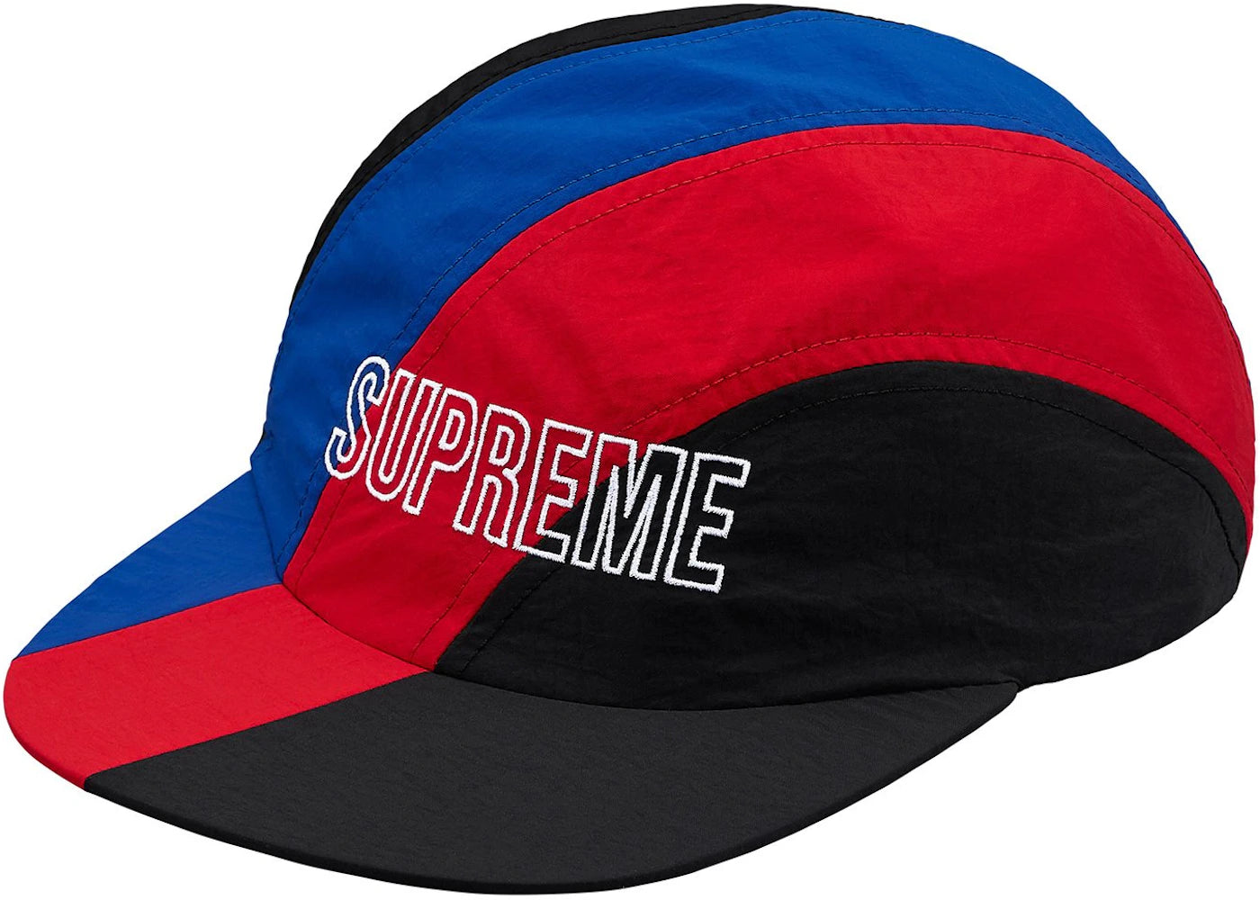 Supreme Diagonal Stripe Nylon Hat Red