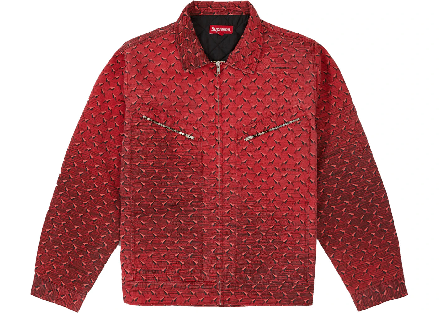 Supreme Diamond Plate Work Jacket Red