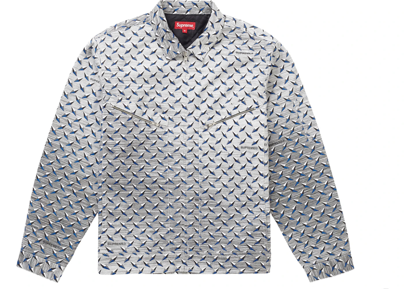 Supreme Diamond Plate Work Jacket White