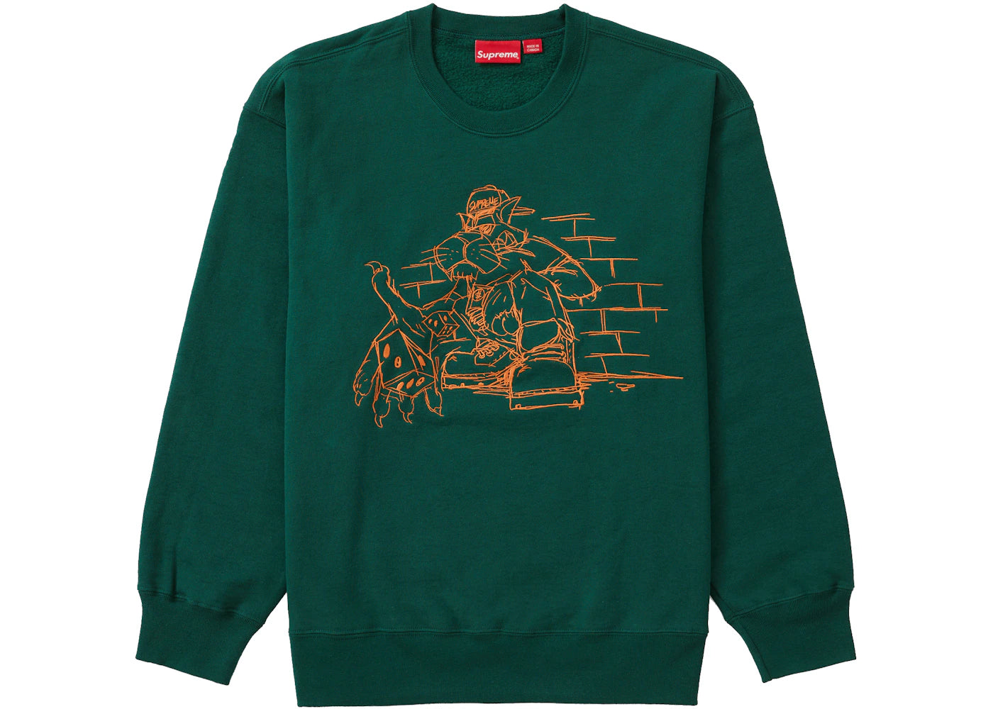 Supreme Dice Crewneck Dark Green