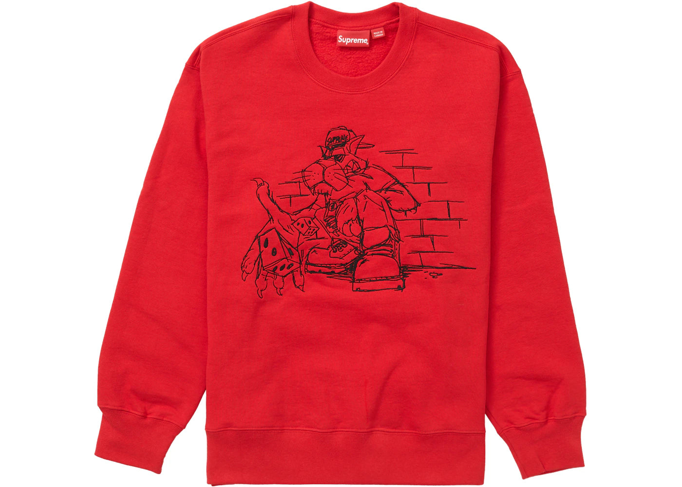 Supreme Dice Crewneck Red