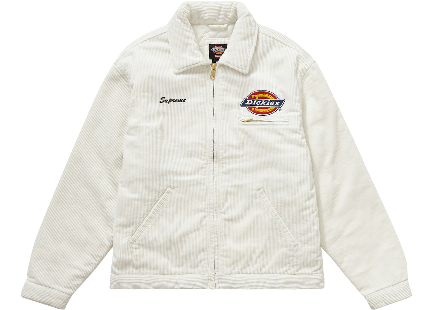 Supreme Dickies Corduroy Work Jacket White