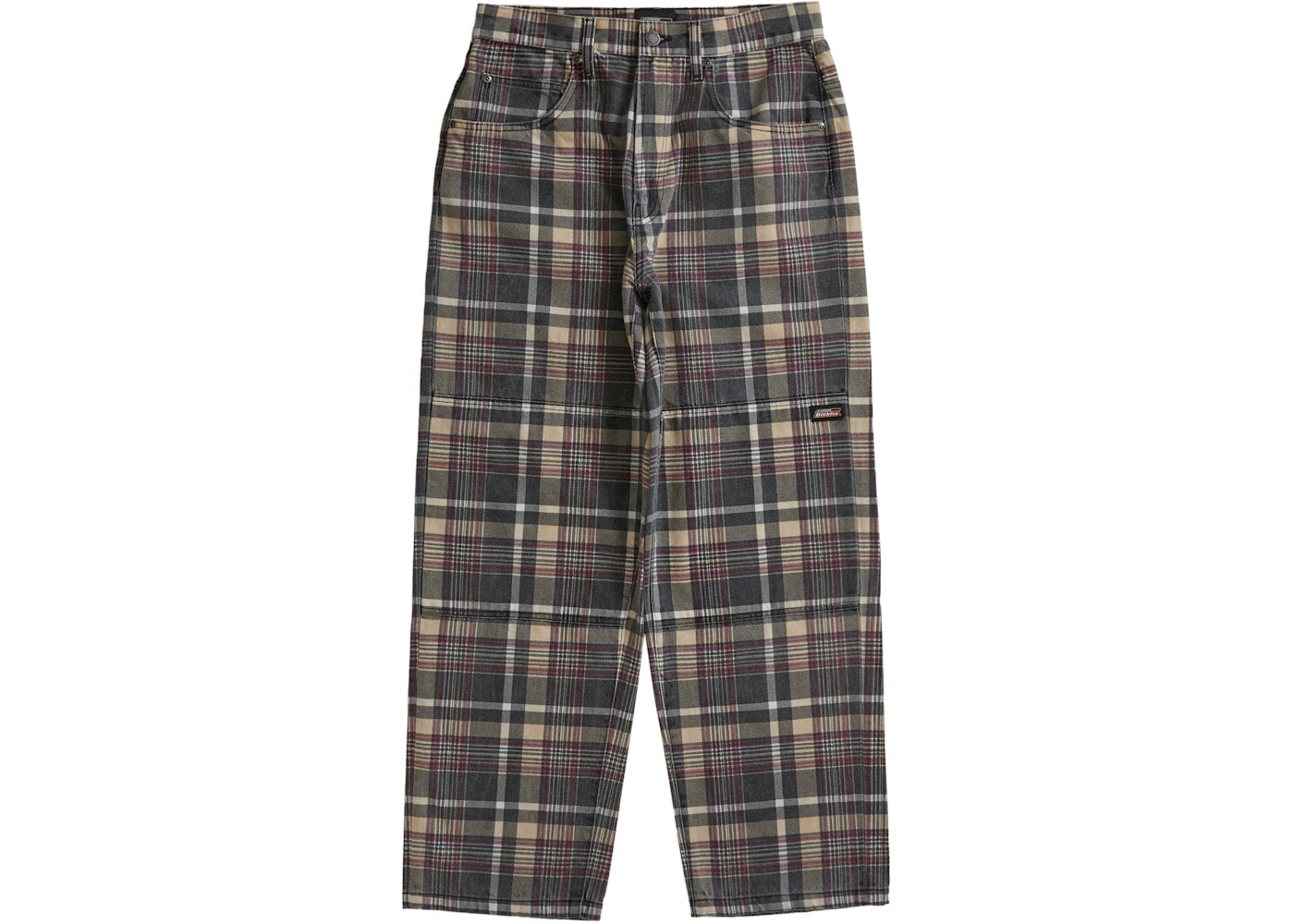 Supreme Dickies Double Knee Baggy Jean Brown Plaid