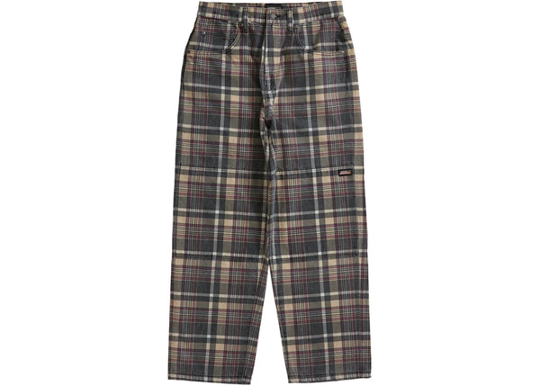 Supreme Dickies Double Knee Baggy Jean Brown Plaid – Side Kicks