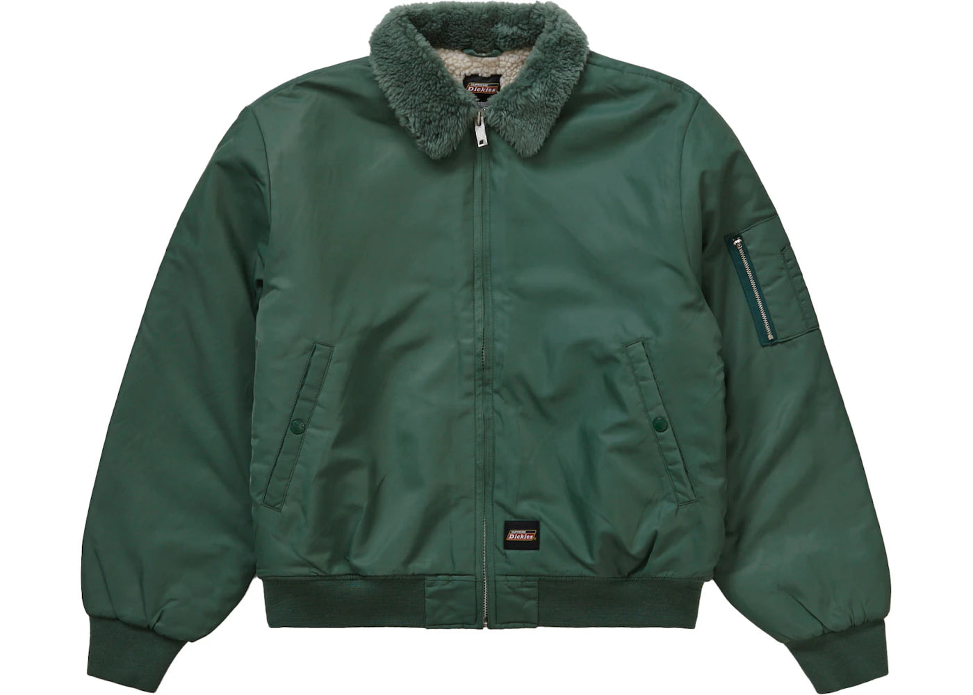 Supreme Dickies Fur Collar Bomber Jacket Work Green