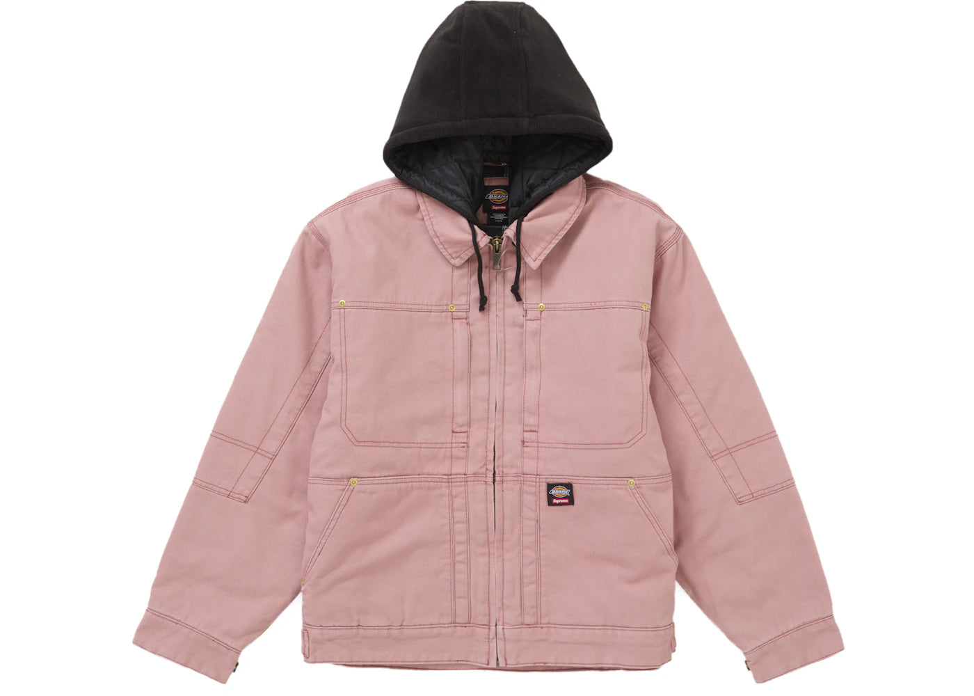 Supreme Dickies Hooded Work Jacket Pink