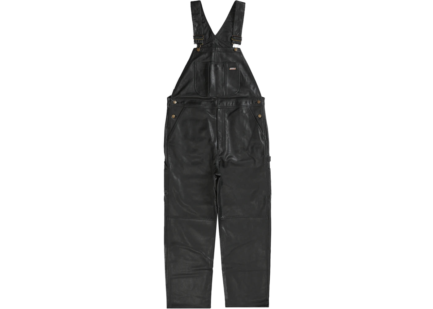 Supreme Dickies Leather Overalls Black