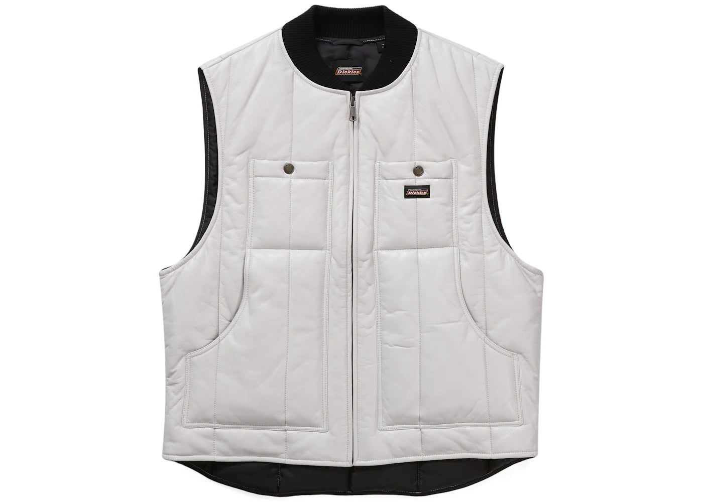 Supreme Dickies Leather Work Vest White