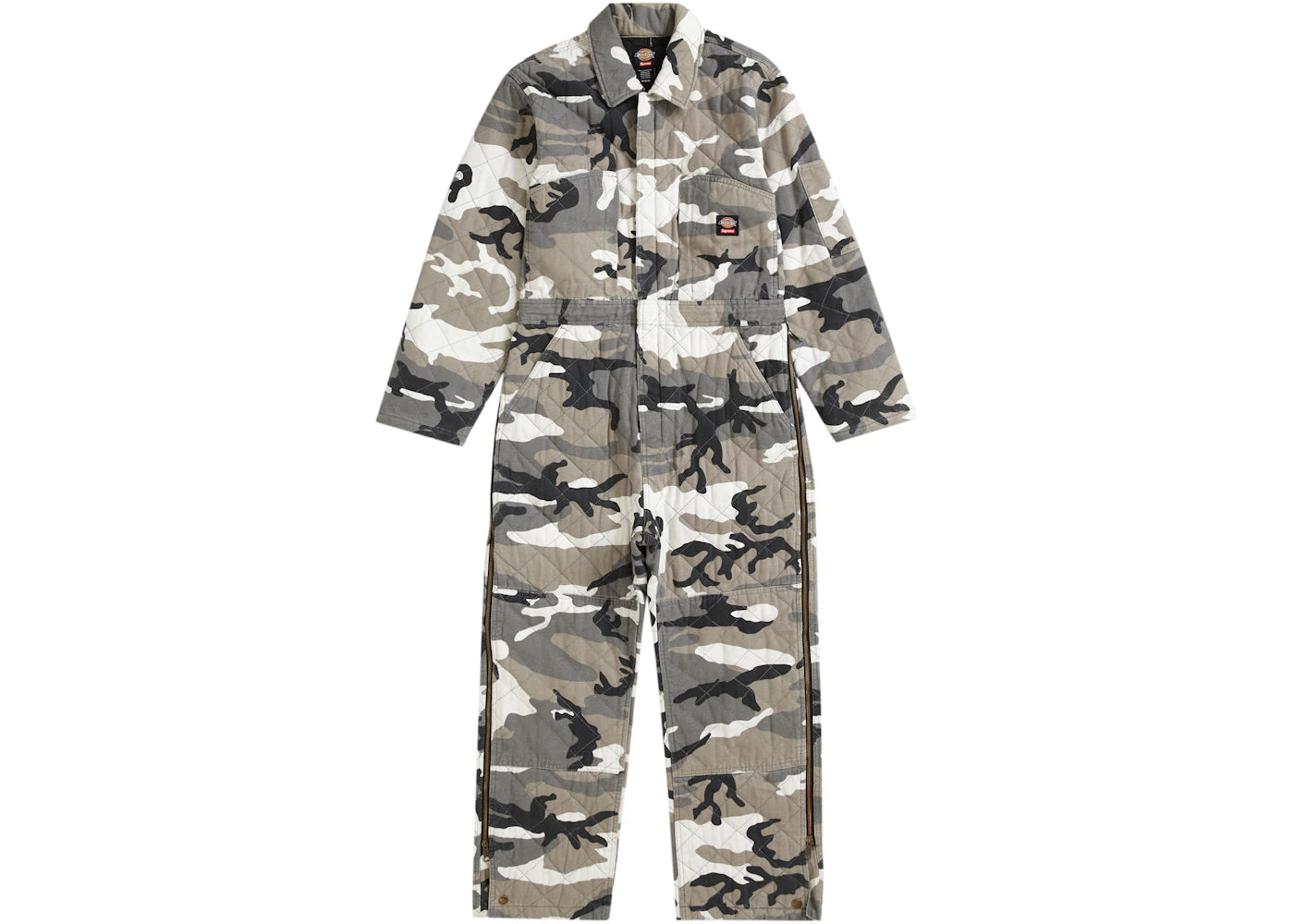 Supreme Dickies Quilted Denim Coverall Grey Camo