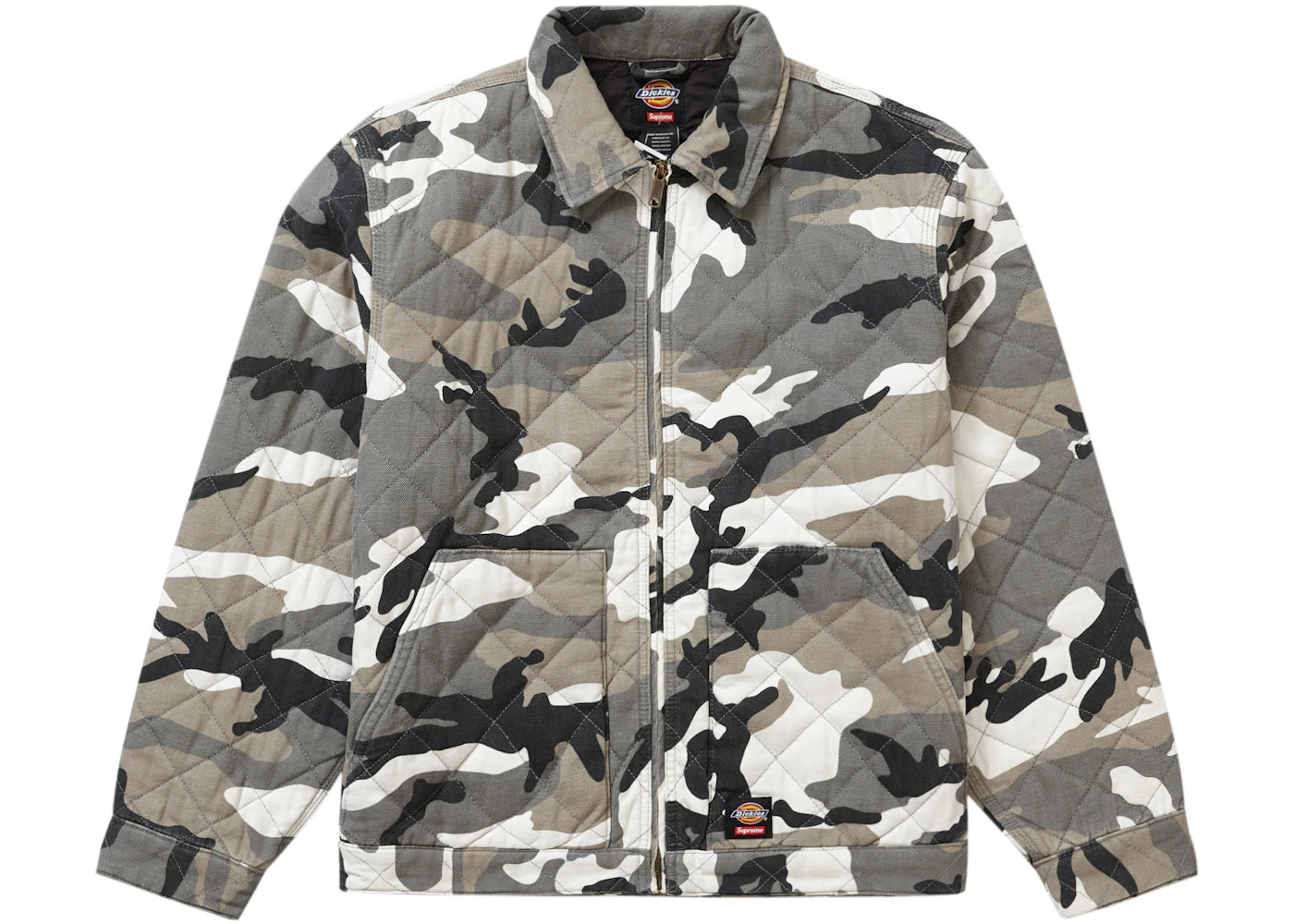 Supreme Dickies Quilted Work Jacket Grey Camo