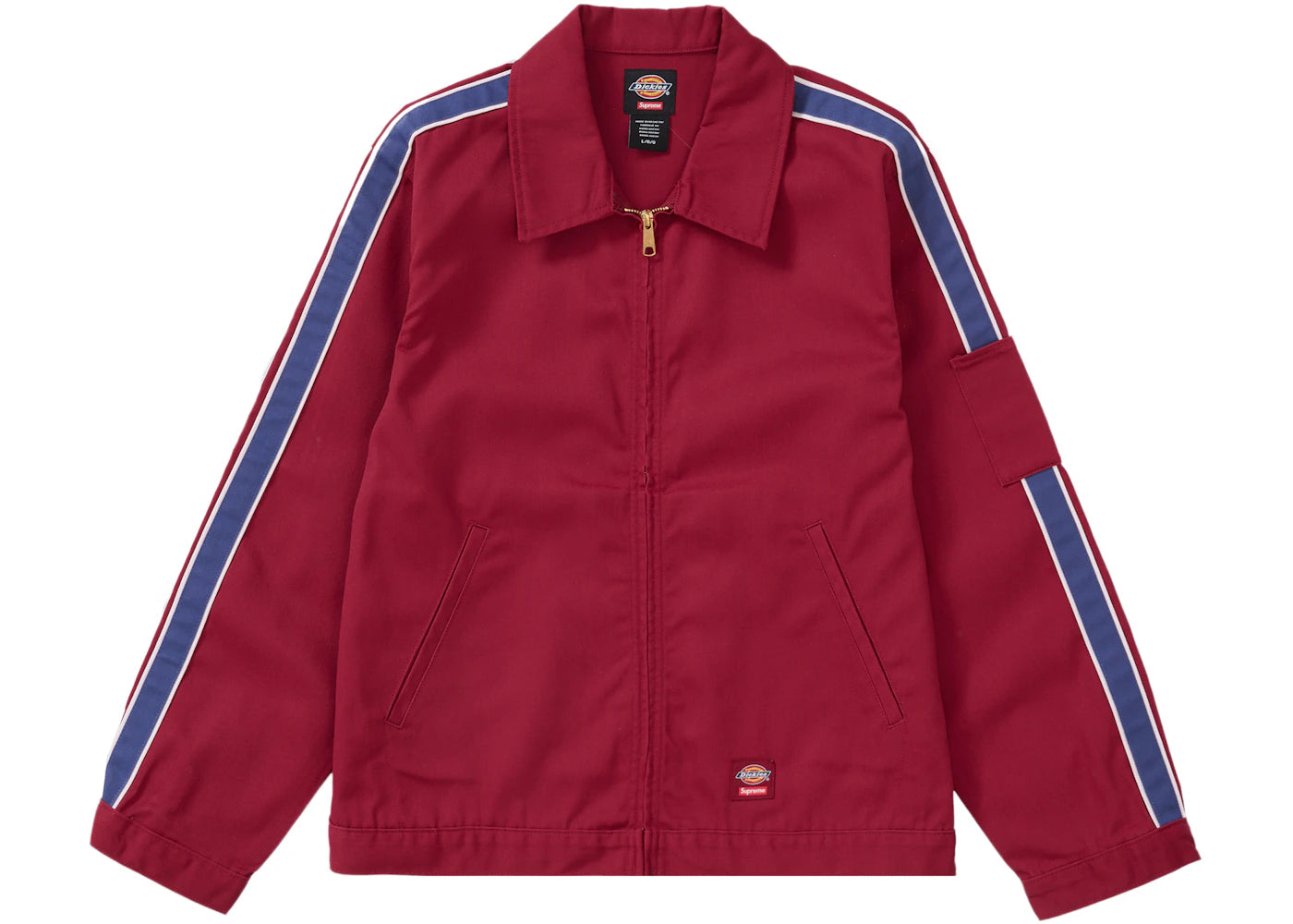Supreme Dickies Stripe Eisenhower Jacket Maroon