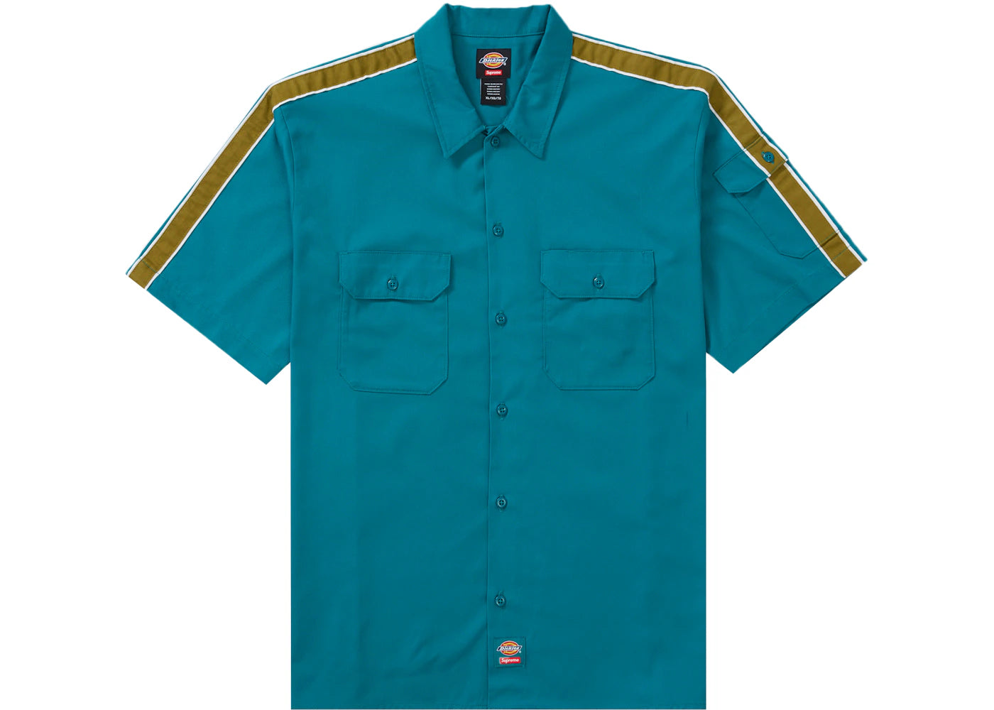 Supreme Dickies Stripe S/S Work Shirt Teal