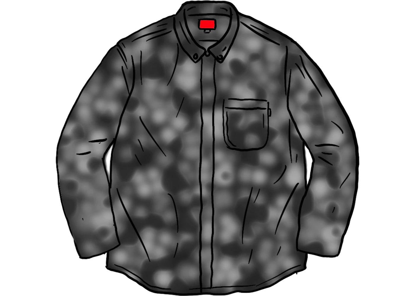 Supreme Digi Floral Corduroy Shirt Black