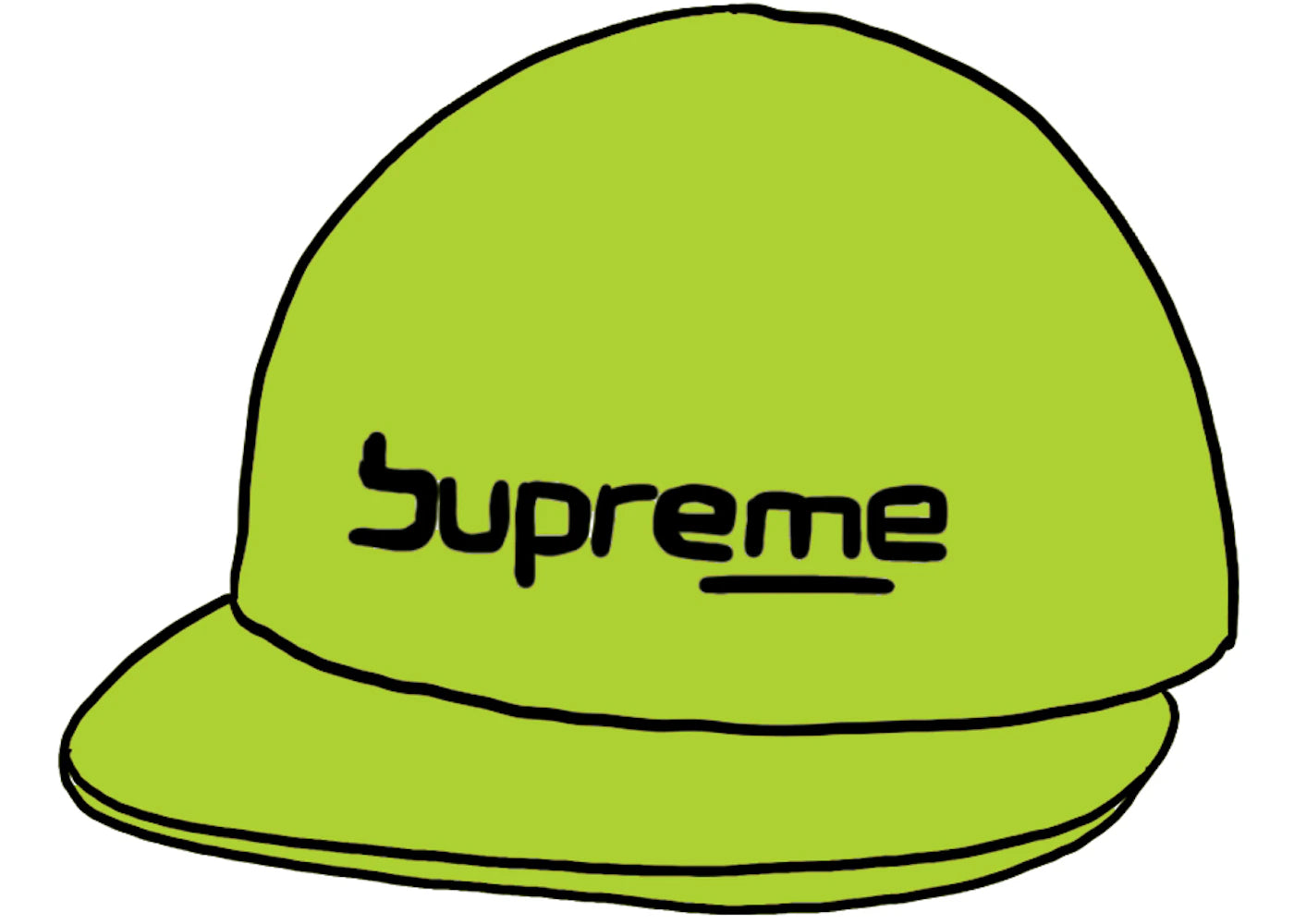 Supreme Digital Logo 6-Panel Lime