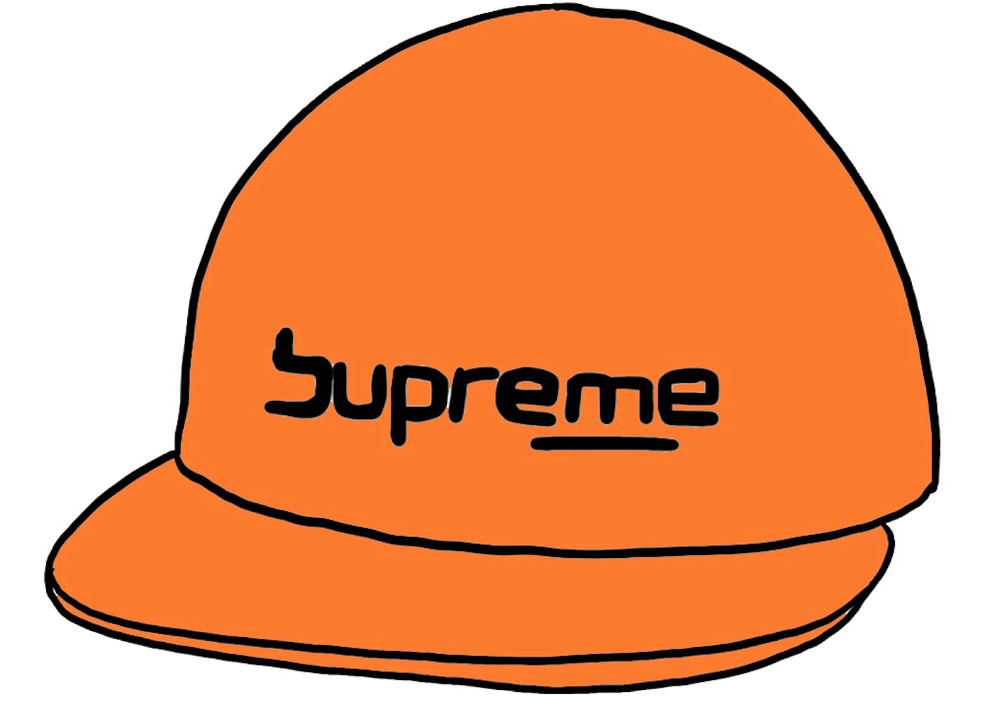 Supreme Digital Logo 6-Panel Orange