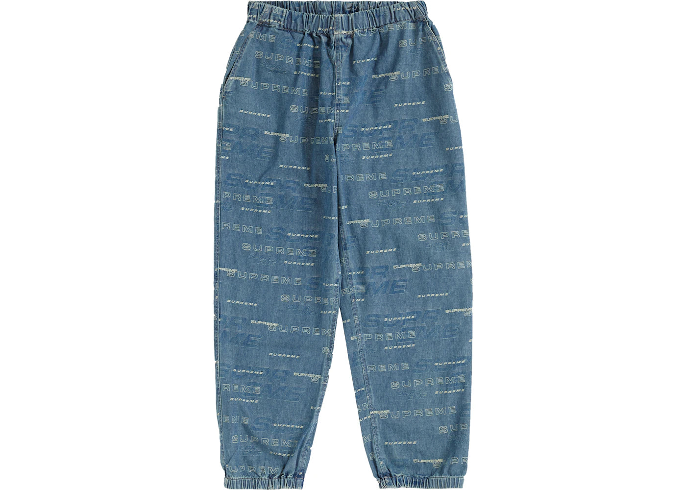 Supreme Dimensions Logo Denim Skate Pant Blue