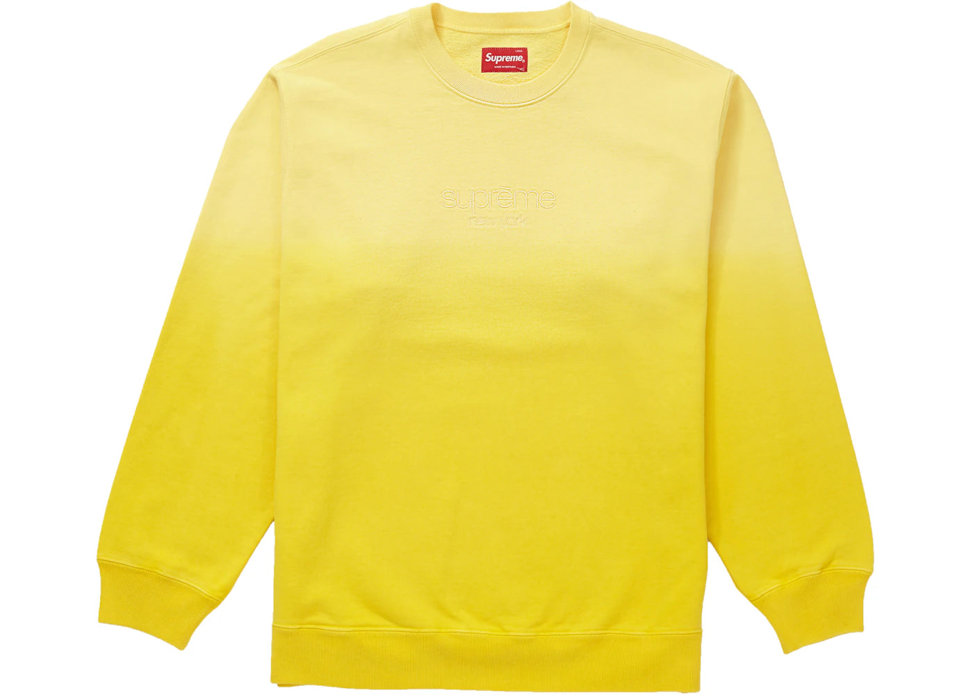 Supreme Dipped Crewneck Yellow