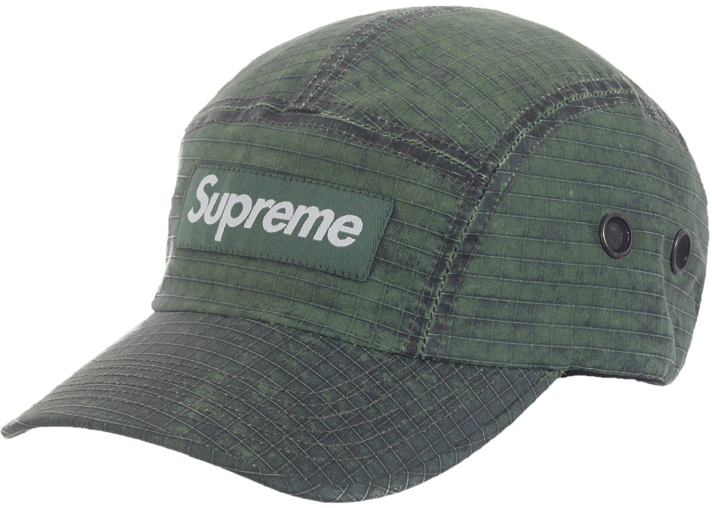 Supreme Distressed Ripstop Camp Cap Green