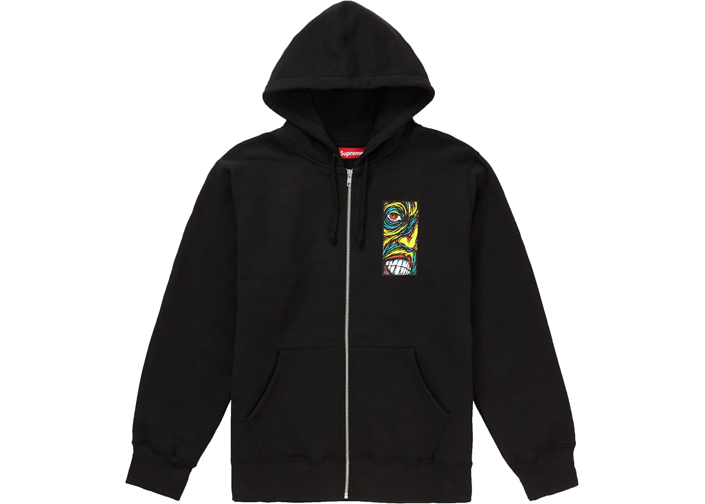 Supreme Disturbed Zip Up Hooded Sweatshirt Black