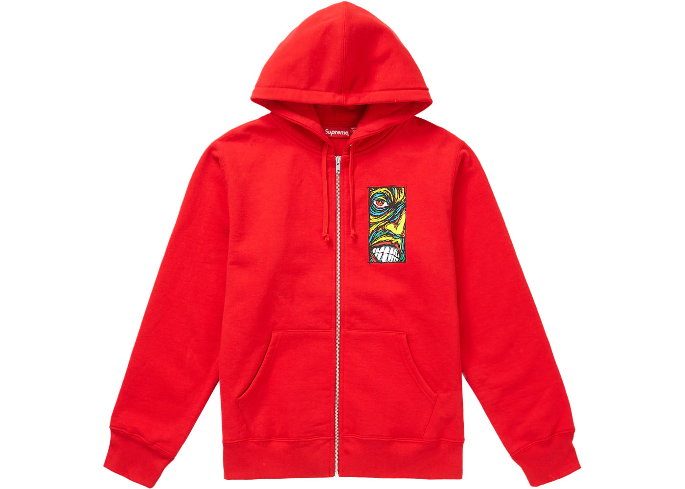Supreme Disturbed Zip Up Hooded Sweatshirt Red
