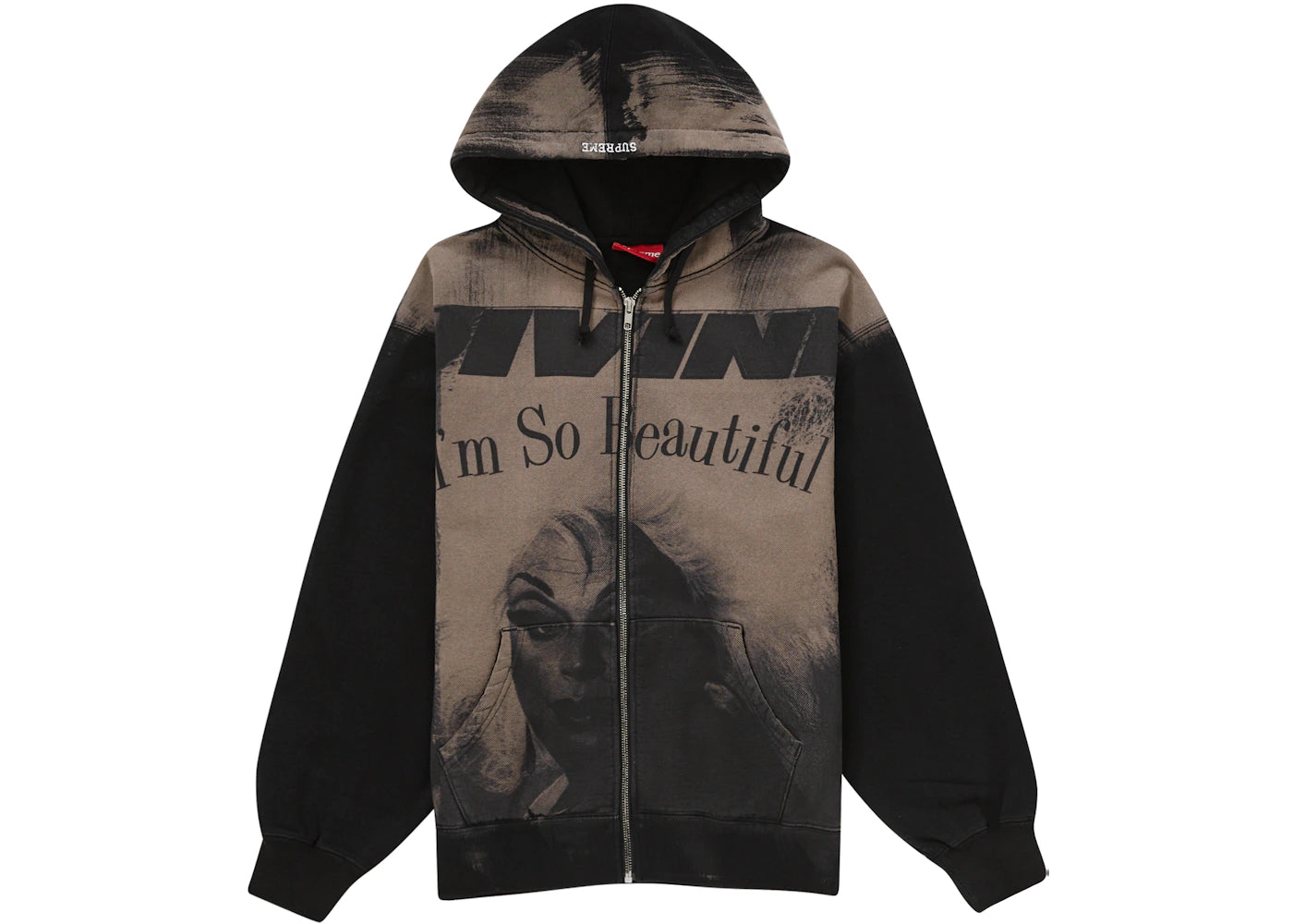 Supreme Divine Zip Up Hooded Sweatshirt Black