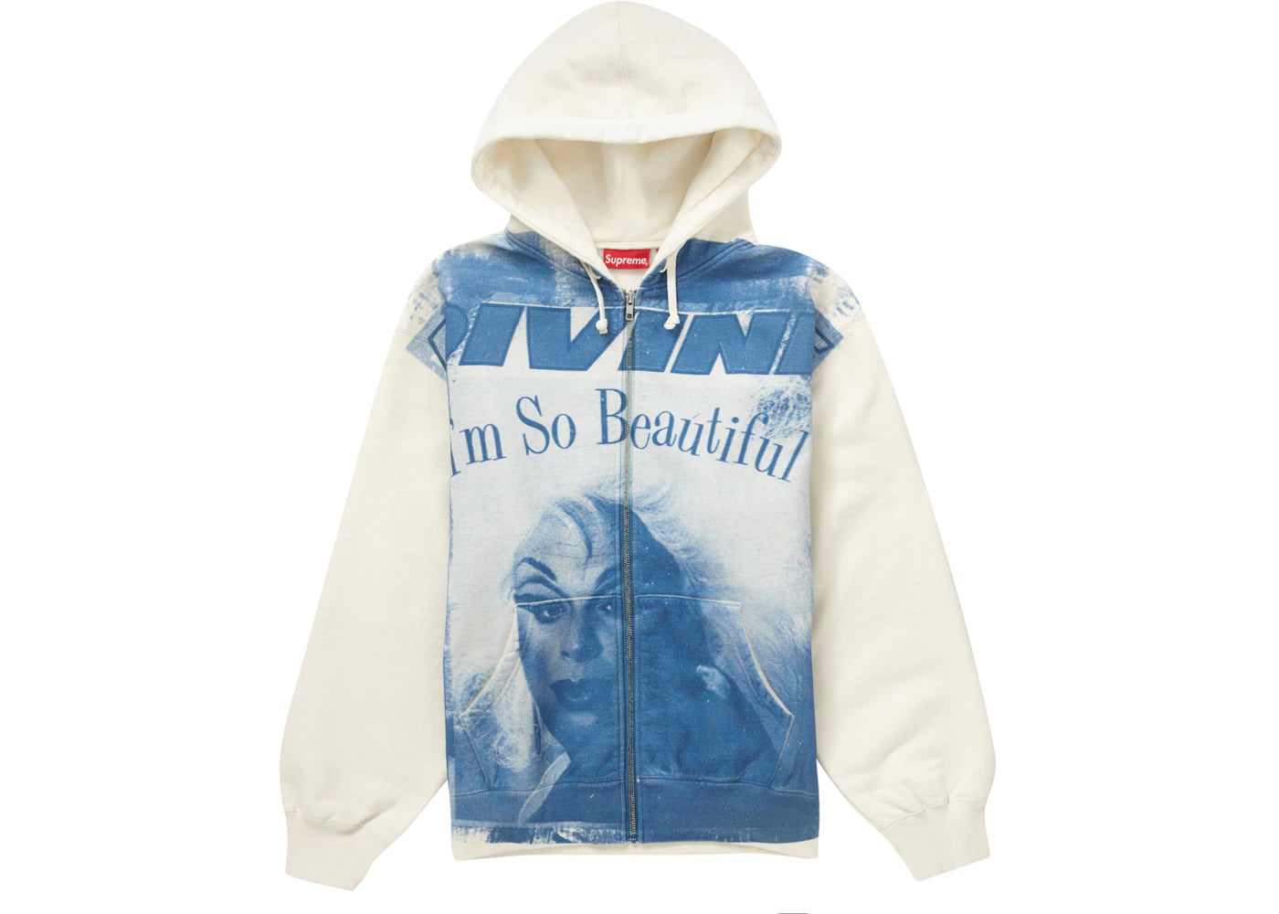 Supreme Divine Zip Up Hooded Sweatshirt White