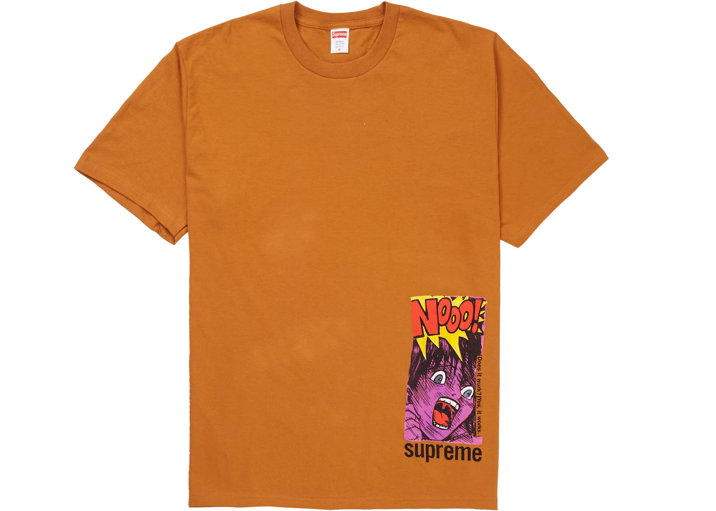 Supreme Does It Work Tee Burnt Orange