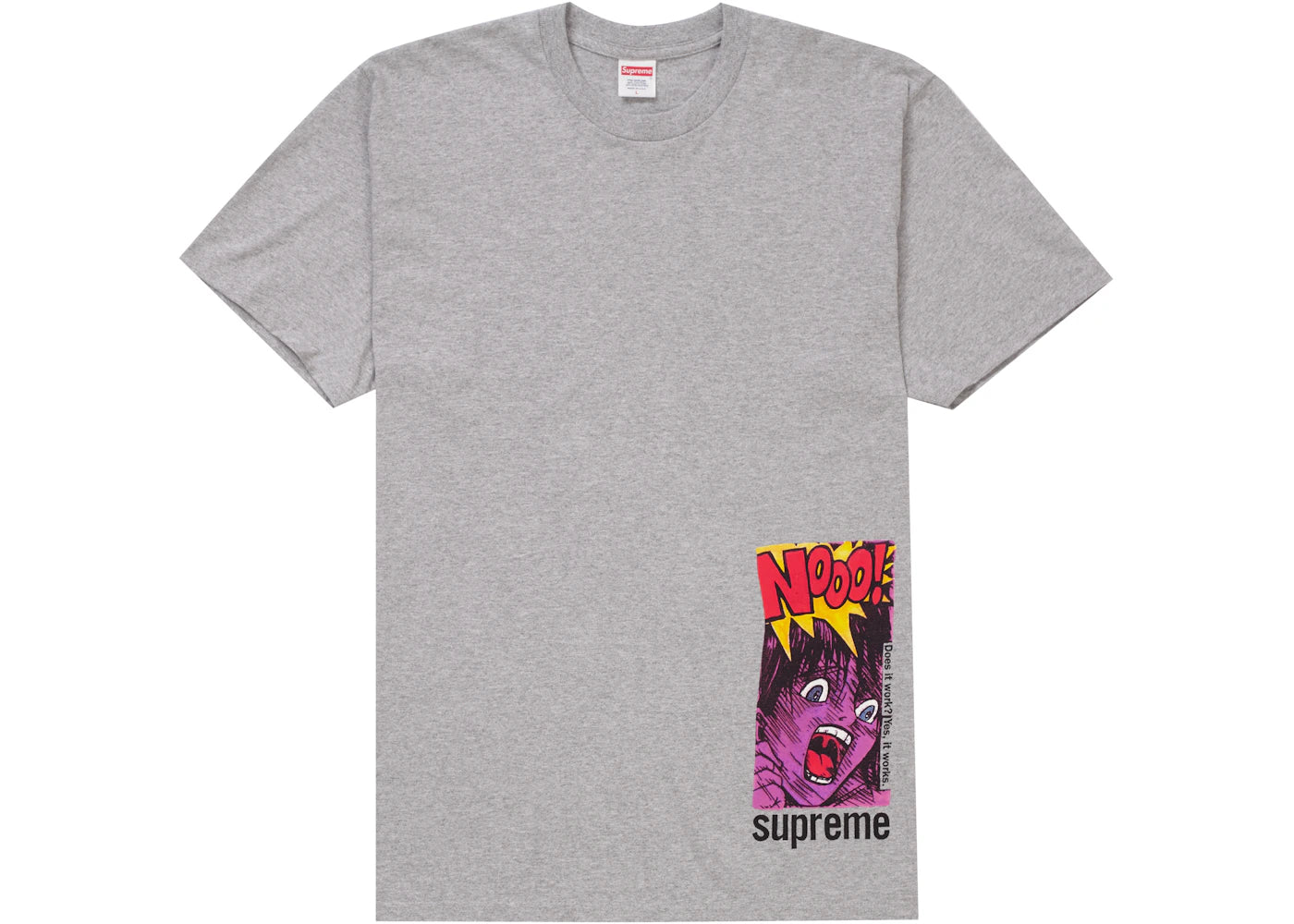 Supreme Does It Work Tee Heather Grey