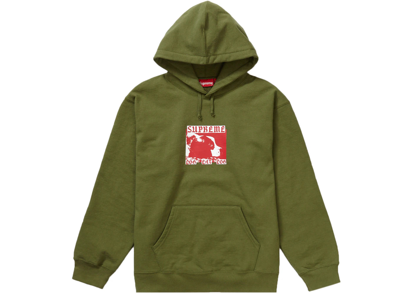 Supreme Dog Eat Dog Hooded Sweatshirt Olive