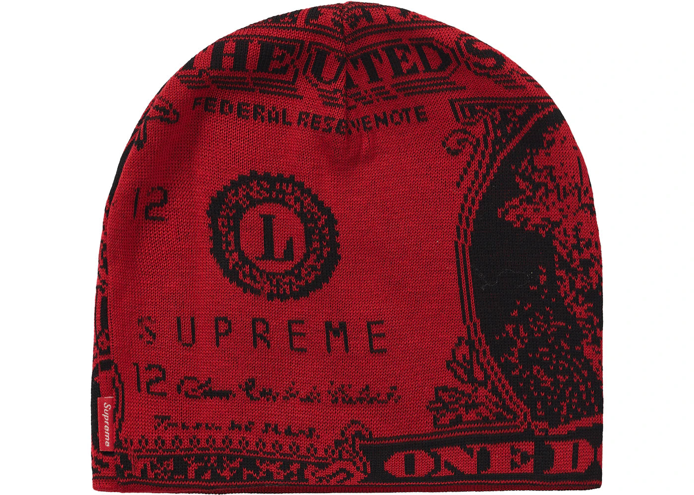 Supreme Dollar Beanie Red