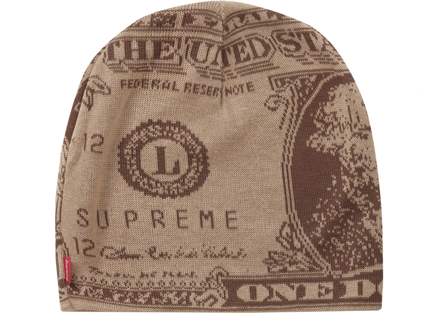 Supreme Dollar Beanie Tan