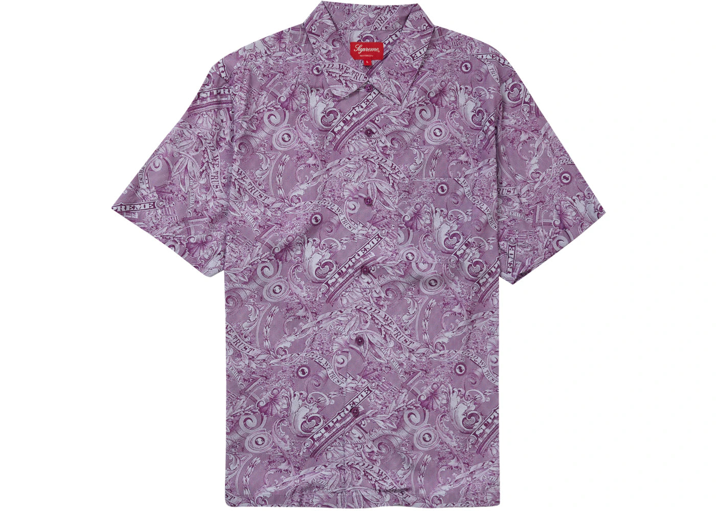 Supreme Dollar S/S Shirt Purple