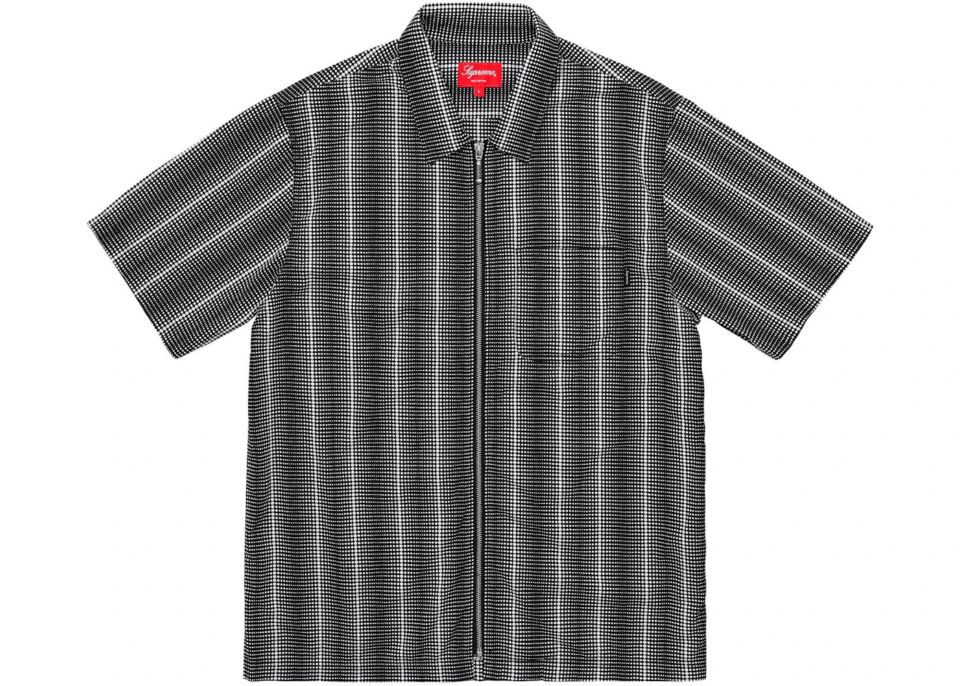 Supreme Dots Zip Up Shirt Black
