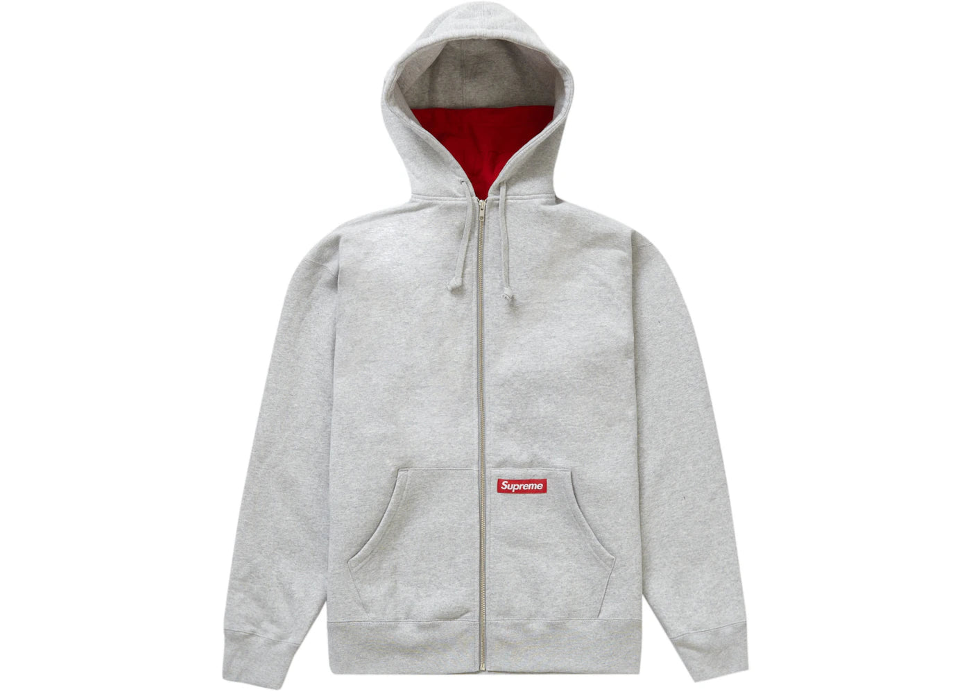 Supreme Double Hood Facemask Zip Up Hooded Sweatshirt Heather Grey