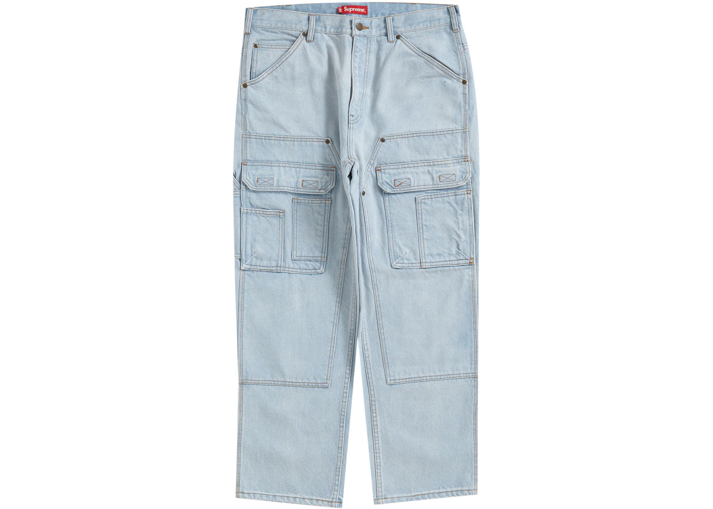 Supreme Double Knee Denim Utility Pant Washed Blue