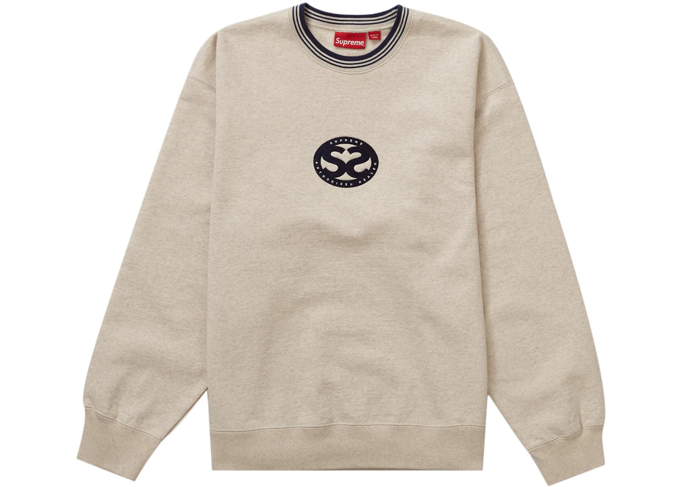 Supreme Double S Crewneck Heather Oatmeal