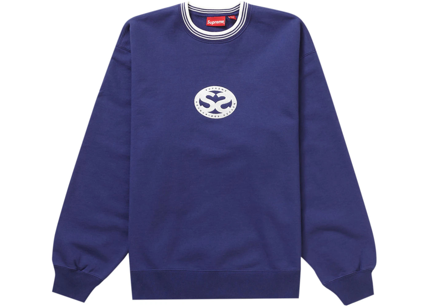 Supreme Double S Crewneck Washed Navy
