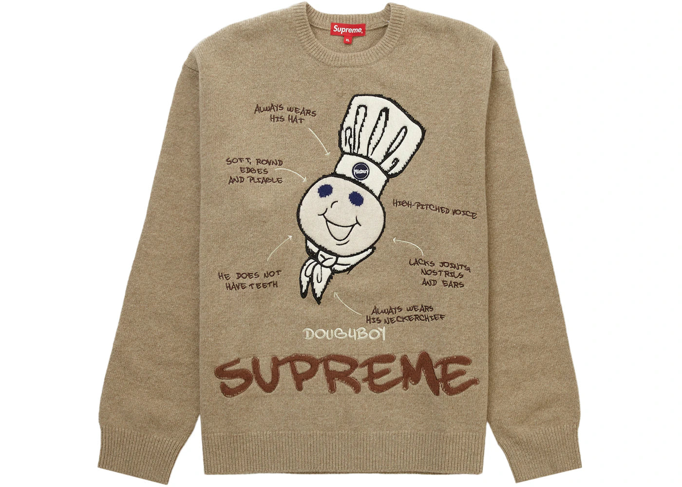 Supreme Doughboy Sweater Beige