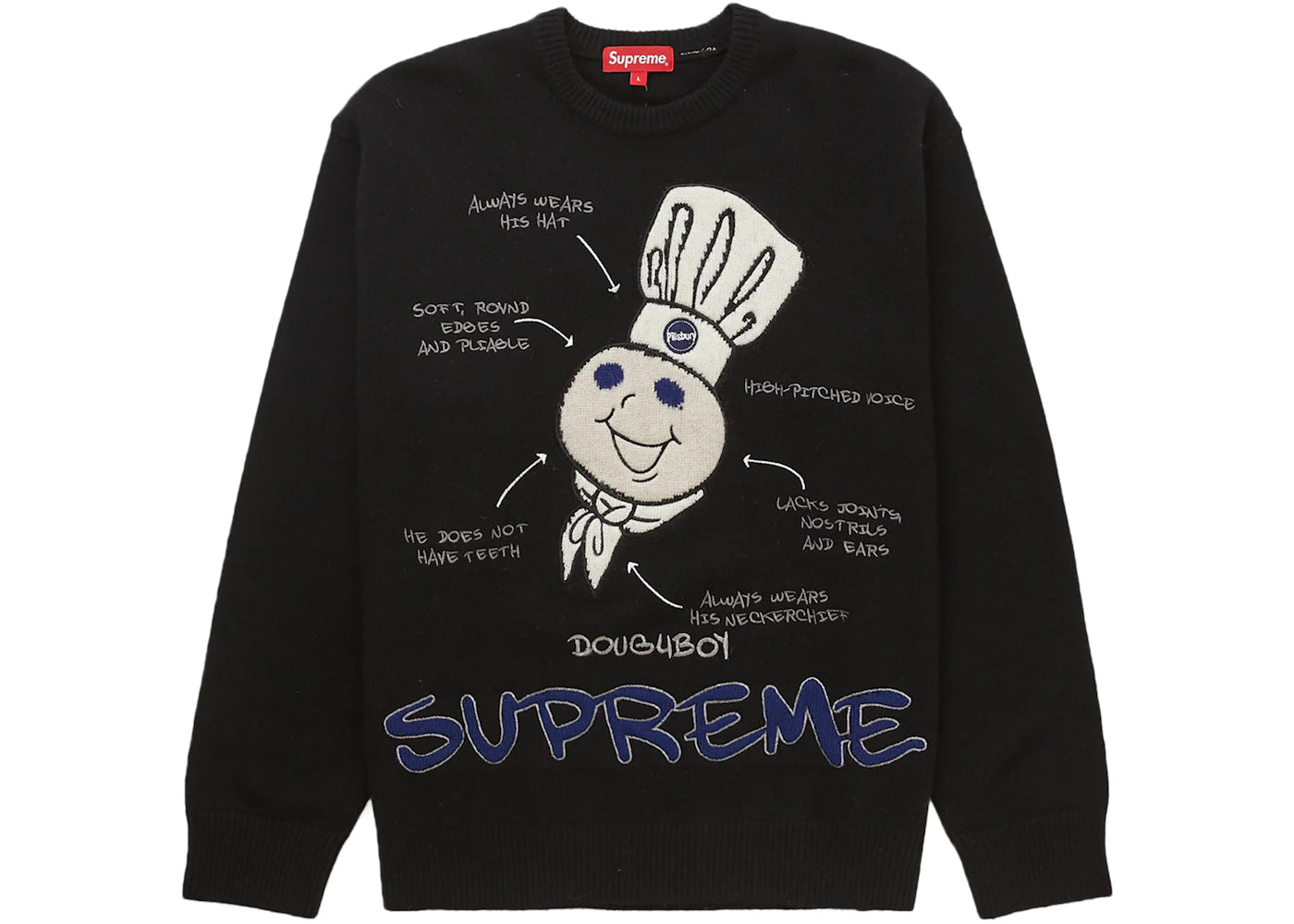 Supreme Doughboy Sweater Black