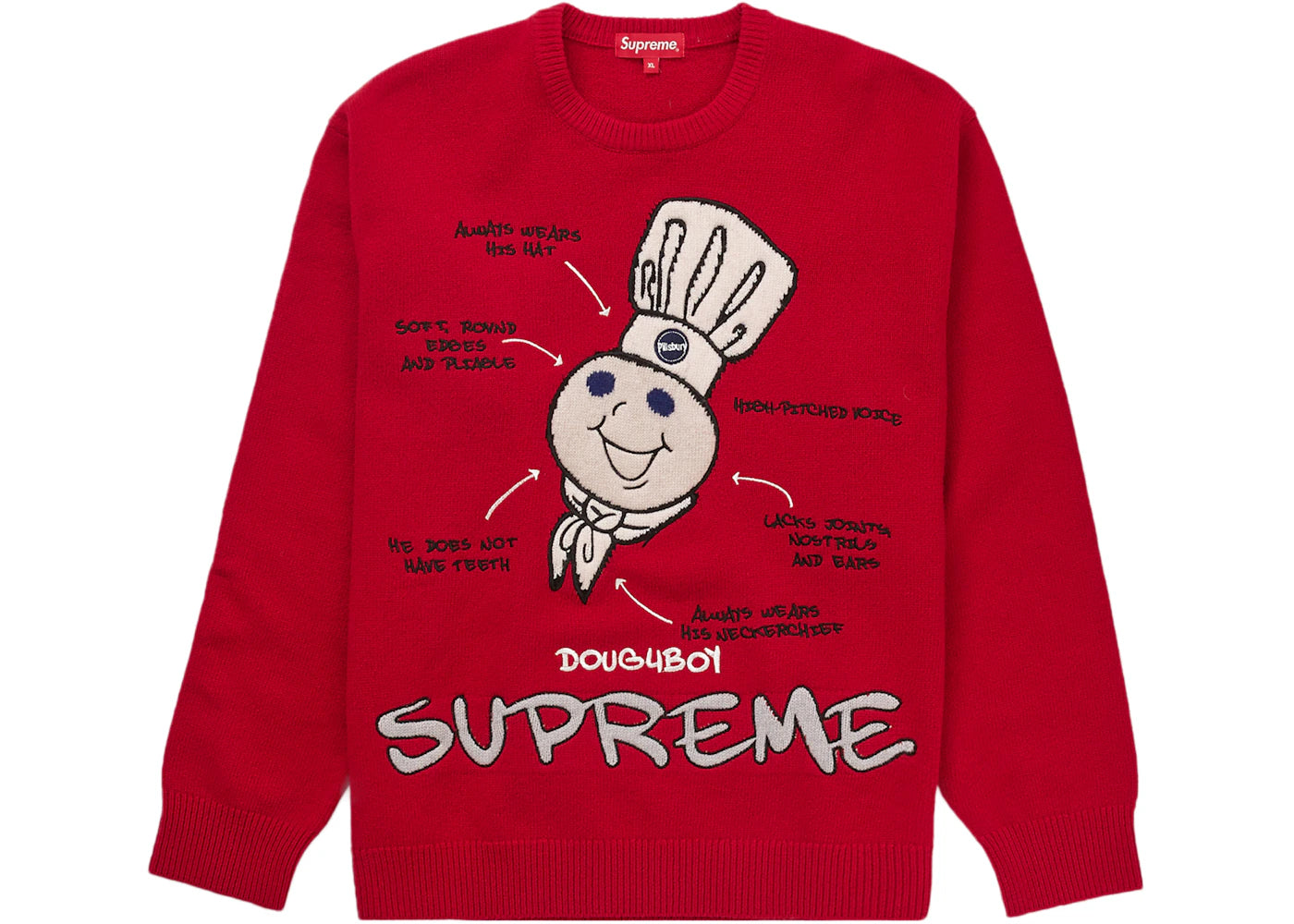 Supreme Doughboy Sweater Red