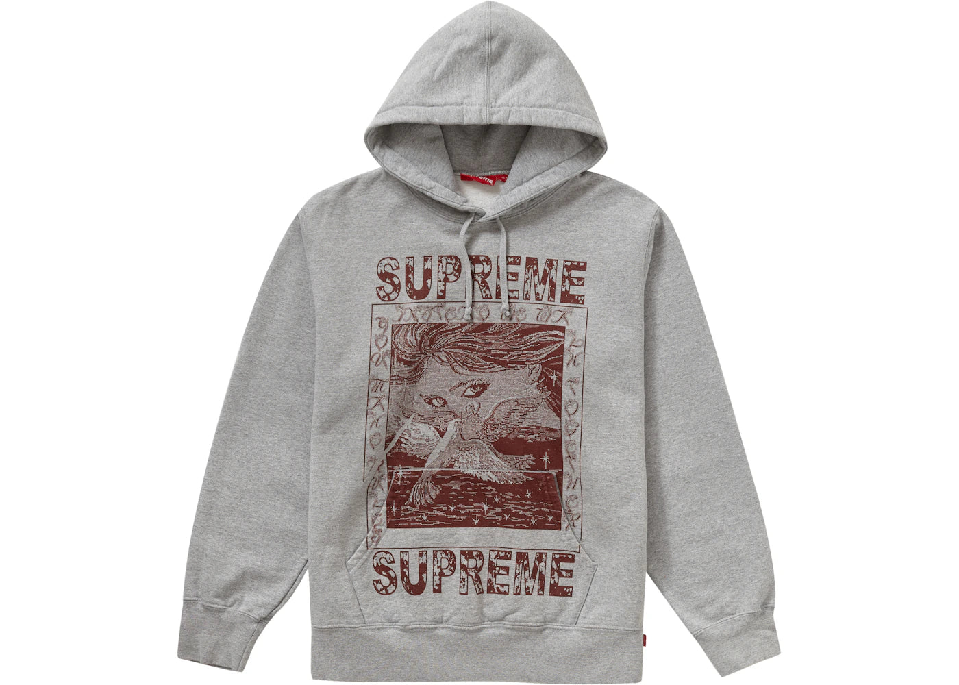 Supreme Doves Hooded Sweatshirt Heather Grey